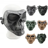 Outdoor Tactical Airsoft Skull Skulon Mask Sports Protection Skorzystanie z Cosplay Half Face NO03-106