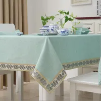 Couverture de table rectangulaire de tissu de table de Noël pour la partie de mariée Nappe-mémoire massif épais en coton de polyester en coton