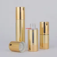 15 ml 30ml 50ml Gold Airless Pumpe Flasche Vakuum Kosmetische Verpackung Flaschen Essenz Latex Stost Packung 10pcs / LOTpls Bestellung