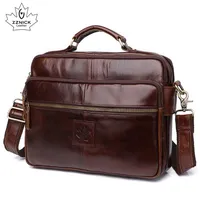 Men's Shoulder Bag Leather Laptop Bag Office Bags For Men Genuine Leather Bags Briefcase Luxury Shoulder Handbag Male ZZNICK 220124