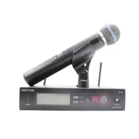 Navio RÚSSIA SLX24 SLX BETA58 UHF Sistema de microfone sem fio Profissional Único Microfone Sem Fio Para A Fase Karaoke DJ