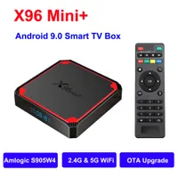 Android 9.0 Boîte de télévision intelligente Amlogic S905W4 x96 mini plus Android9.0 TVbox 2.4g 5g double bande WIFI 2GB 16GB 1G8g OTA Boxes 4K Media Player Movie