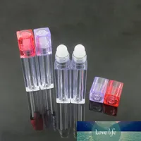 50pcs 6.5ml Square Lip Gloss Roll on Bottle FAI DA TE Vuoto Profumo Eye Cream Bottle Ricaricabile Lipgloss Porpora contenitore