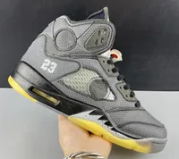 Meilleure Qualité 5 Crème de voile Noir Gris 3M Chaussures de basketball réfléchissant Hommes 5S Sports Sneakers avec boîte