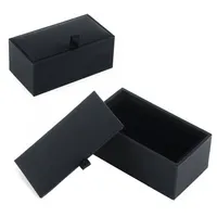 Commercio all'ingrosso 100 pz / lotto Black Gemello Box regalo Case Holder Jewelry Boxes Boxes Organizzatore DHL Bidoni Freewolesale