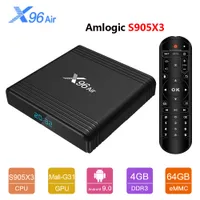 X96 AIR 4GB 64GBアンドロイド9.0テレビボックスAmlogic S905X3クワッドコア2.4G 5GデュアルWiFi BT4.1 8K 4KサポートYouTube x96airメディアTVボックス