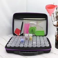30/60 Grids Diamond Painting Rhinestone Storage Box Bead Container Bottles Set DIY Embroidery Tools Bags