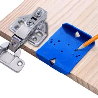 Professional Hand Tool Sets 2 In 1 35mm Hinge Boring Jig Woodworking Hole Drilling Guide Locator Plastic Door Opener Template For Cabinet Cu