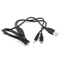 120cm 2 in 1 USB Data Transfer Charger Charge Charging Cable Wire Lead for Sony PSP 2000 3000 Power Cord Game Accessories