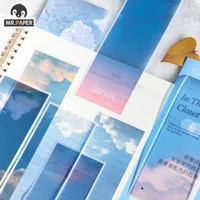 Mr Paper 6pcs Insスタイルのブックマークロマンチックな雲アートシリーズDIYデコレーションブックマークページ文房具学生事務用品1