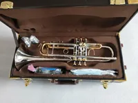 Yüksek Kaliteli Bach Stradivarius LT180S-72 Trompet Otantik Çift Gümüş Kaplama B Düz Profesyonel Trompet Üst Müzik Aletleri