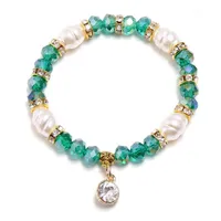 Charme Armbänder Kristall Perle Frauen Armband Wrap Exquisite Strass Perlen Anhänger Perlen Strand Armreif Armbänder Boho Modeschmuck1