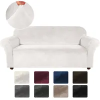 Cadeira cobre a tampa do sofá do estiramento de veludo para a sala de estar Slipcover Slipcover Caso protetor elástico 1/2/3/4
