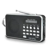 Портативный мини-AM FM-радио стереосикер поддержки SD / TF карта с USB (черный) 1