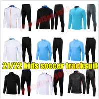 2021 2022 Real soccer Long sleeve Training suit Jacket Tracksuits 21 22 Madrids camiseta de futbol HAZARD BENZEMA MODRIC kids kit Jogging football Tracksuit Sets