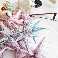 12pcs Explosion star balloons Birthday party opening ceremony Wedding decoration Water drop cone Foil balloons Party Supplies
