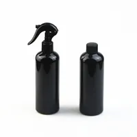 Shinny Black Título Desinfectante Cloroformo Spray Bottle 200ml 250ml 300ml 500ml vacío Redondo Plástico Fino Mist Body Bottle Ship Free Ship