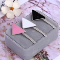New hot metal triangle hair clip with stamp women girl triangle letter hair clip fashion hair accessories high quality gift