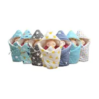 Neugeborenes Baby Swaddle Wrap 100% Baumwolle dicke weiche Säuglings-Neugeborene Baby-Blanket-Decke Swaddling Wrap Sleepsack Winter1