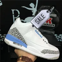 2022 Top Quality With Box Jumpman 3 3s Unc Fragment Red Black White Cement Varsity Royal Flight Mens Outdoor Platform Sport Basketball Shoes