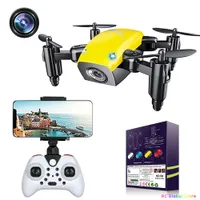 S9 s9hw uav mini rc drone avec caméra HD FPV pliable quadcoptère hauteur tenue hélicoptère micro sac jimiti 201125