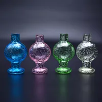Glow in the dark Carb Cap New Spinning Directional Glass bubble Carb Cap 26.5mm OD with air hole For Quartz Banger Bowl dab oil rigs bong