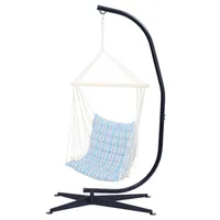US STOCK Hammocks Chair Stand Only - Metal C-Stand for Hanging Hammock Chair Porch Swing Indoor or Outdoor Use Durable 300 Pound Capacity a32