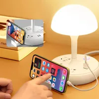 Lampe de bureau Chargeurs de téléphone portable Bases LED Lampe de bureau avec prise USB Chargements et support de téléphone Lumières réglables US / UK / UK / UE