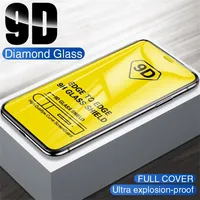 9D Pełna okładka szklana szklane filmy ochraniacze dla iPhone'a 13 12 Mini Pro 11 XR XS Max 8 7 6 Samsung HTC LG Android Telefon