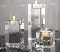 Europeisk ljusstake för glasförtjockning Vindtät dekoration Candlestick glas romantisk inuti bröllop kristall boll jlltt yummy_shop