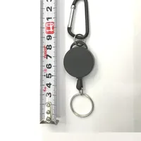 Household Sundries Retractable Keyring Extendable Metal Wire 60cm Keychain Clip Pull Key Ring Anti Lost ID Card Holder Key Chain 15 N2