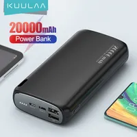Kuolaa Power Bank 20000mAh Tragbare Aufladung POVERBANK MOBILE Telefon externes Batterieladegerät Powerbank 20000 mAh für Xiaomi MI