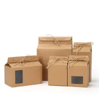 Theepackaging Box Gift Wrap Karton Kraft Papieren Tas Gevouwen Nut Dozen Voedselopslag Opstaan ​​Verpakking Zakken 93 G2