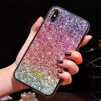 NEW Gradient Glitter Premium Rhinestone Case Luxury Designer Women Defender Phone Case For iPhone 12 11 Pro Xr Xs Max 7 8 Plusa36a14 a14