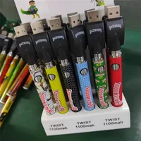 Backwoods Cookies Runtz Cartoon Battery Blister Kits Bottom 1100mAh Variable Voltage Vape Pen 24 Pcs A Display Box For 510 T206A