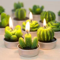 12 Stks Succulent Planten Mold Cactus DIY Aroma Gips Gips Siliconen Kaars Mallen Home Bruiloft Verjaardagsfeestje Decoratie Y200531