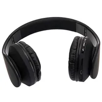 US Stock Hy-811 Fones de ouvido FM FM Stereo MP3 Player Wired Bluetooth Headset Black A063435