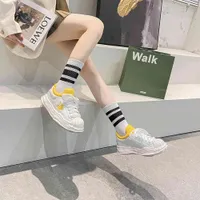 2021 topTiktok, leather shoes, women's all match, soles, spring, etc.mens Women running shoes