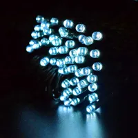 Kostenlose Lieferung Weiß 100 LED Solarstring Fairy Light Christmas Party Wasserdichte Hohe Helligkeit Urlaub Beleuchtung LED-Saiten