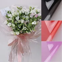 Papel de envolvimento da flor de vidro papel impermeável dos namorados de papel de embrulho de presente 60 * 60 cm 20 pçs / lote Florista Bouquet de flores de embalagem