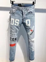 DSQ Phantom черепаха классический модный человек джинсы хип-хоп рок мото мужская повседневная конструкция разорванные джинсы проблемные джинсы джинсовые джинсовые джинсы джинсы 2039