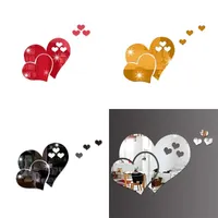 Miłość w kształcie serca naklejki ścienne 3D domowe wyposażenie artystyczne dekoracji naklejki DIY Dekoracje Walentynki 2 2Cr L2