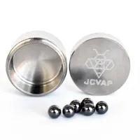 新しい到着JCVAP 4mm SiC Terp Pearlsコンテナ金属製の箱が付いているRilo Titanium Jar RubyボールSiCクォーツビーズインサートスラルパー