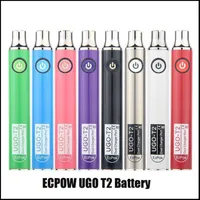 ECPOWE UGO T2 E-cigarettes Variable Voltage 650mAh 900mAh Battery Preheat VV Dual Charger Port cigarettes Batteries For 510 Thick Oil a10