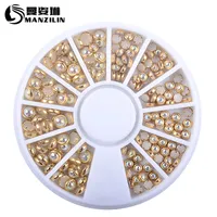3D chiodo glitter strass wrapping perle perle ab colorful 2mm 3mm rotella in oro metallo borchie fai da te bellezza nail art decorazioni