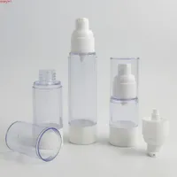 10 x 15ml 30ml 50ml Clear Airless Bianco Pompa Pompa Bottiglia Rifinibile Contenitore cosmetico Essence Oil Lotion Lotion PackagingGood Quality