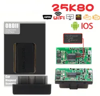 Nueva versión Bluetooth Super Mini Elm327 V2.1 Black OBD2 / OBDII ELM 327 25K80 WiFi Código de automóvil Scanner Auto Lector