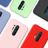 Voor OnePlus 8 Pro-hoesje Originele Vloeibare Siliconen Zachte Telefoon Back Cover Cases voor OnePlus Nord 7T 7 PRO 6T 6 One Plus 7 T Coque