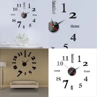 Originalité DIY Horloge murale Acrylique Stickers Miroir 3D Ameublement Accueil Décorer Decorer Horloges Haute Qualité 5 6JW F2