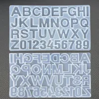DIY Letter Silicone Molds Resin Molds Alphabet Number Silicone Molds for Making Keychain Pendant Jewelry Sugar Cake Craft Casting Mold